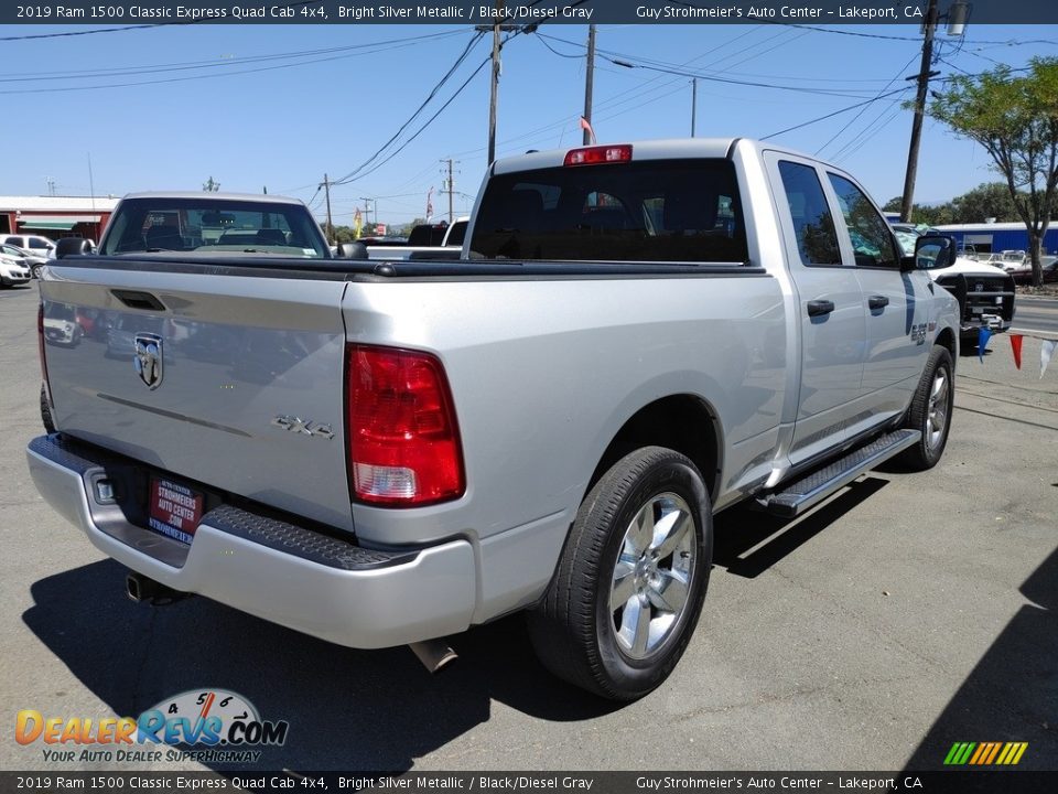 2019 Ram 1500 Classic Express Quad Cab 4x4 Bright Silver Metallic / Black/Diesel Gray Photo #4