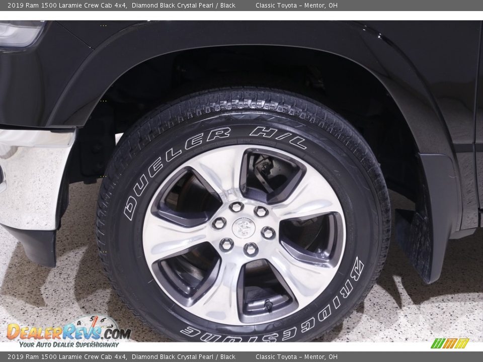 2019 Ram 1500 Laramie Crew Cab 4x4 Diamond Black Crystal Pearl / Black Photo #23