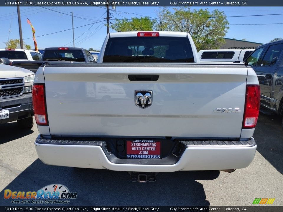 2019 Ram 1500 Classic Express Quad Cab 4x4 Bright Silver Metallic / Black/Diesel Gray Photo #5