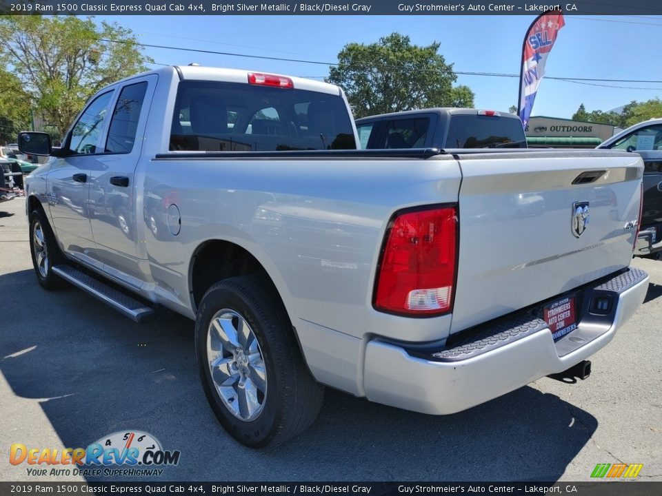 2019 Ram 1500 Classic Express Quad Cab 4x4 Bright Silver Metallic / Black/Diesel Gray Photo #6