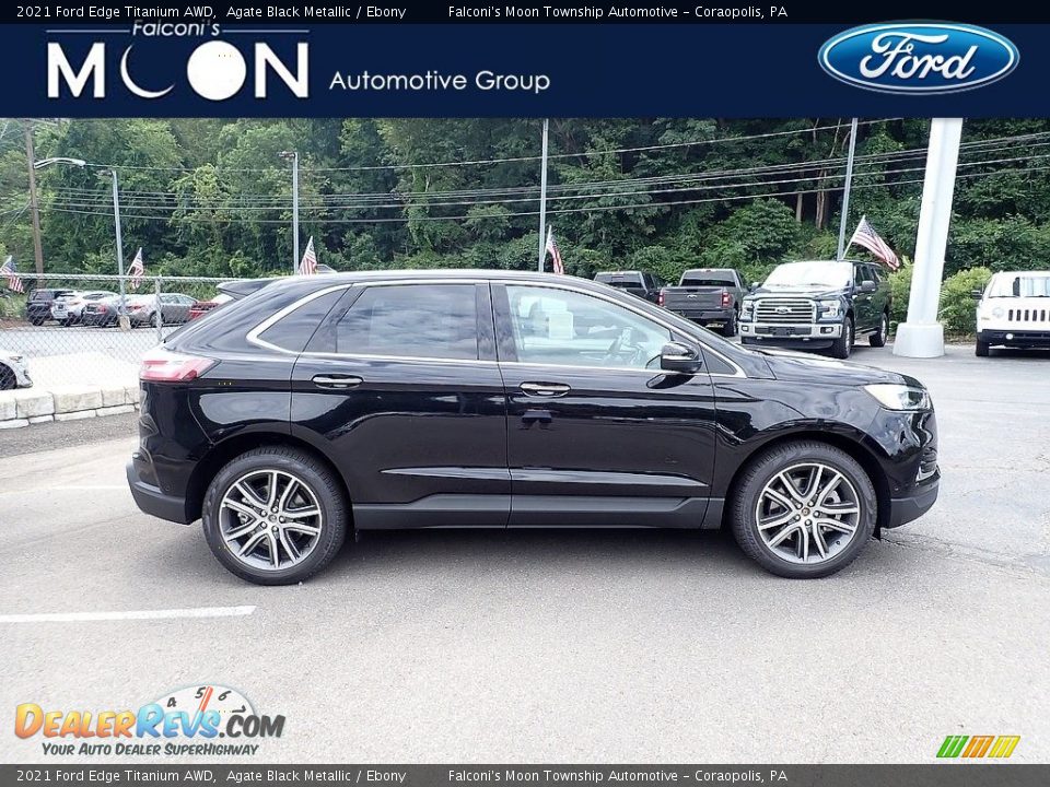 2021 Ford Edge Titanium AWD Agate Black Metallic / Ebony Photo #1