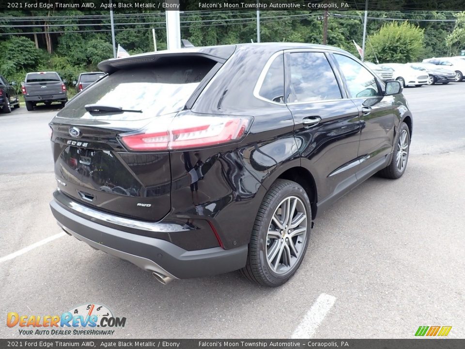 2021 Ford Edge Titanium AWD Agate Black Metallic / Ebony Photo #2