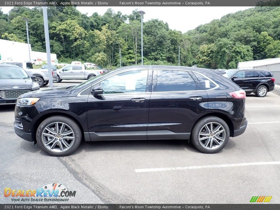 Agate Black Metallic 2021 Ford Edge Titanium AWD Photo #6