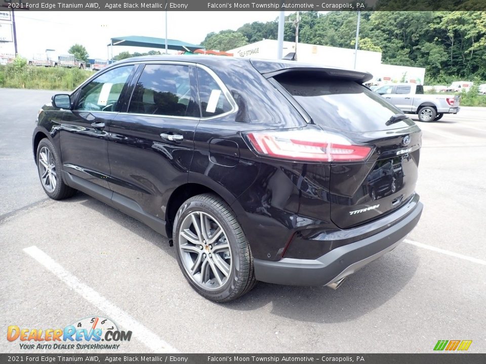 2021 Ford Edge Titanium AWD Agate Black Metallic / Ebony Photo #7