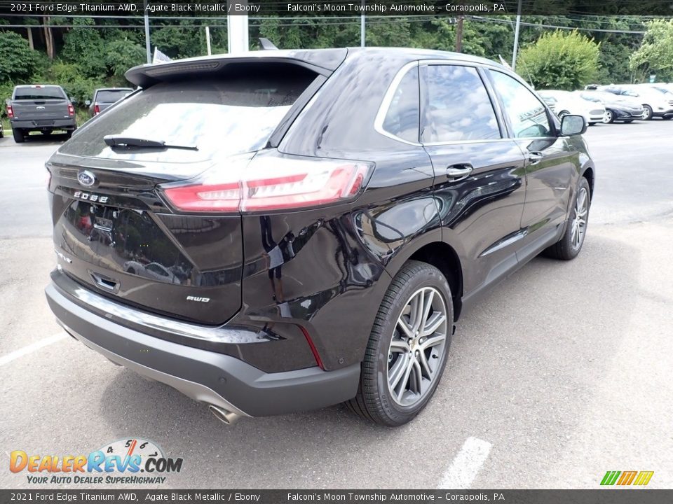 2021 Ford Edge Titanium AWD Agate Black Metallic / Ebony Photo #9