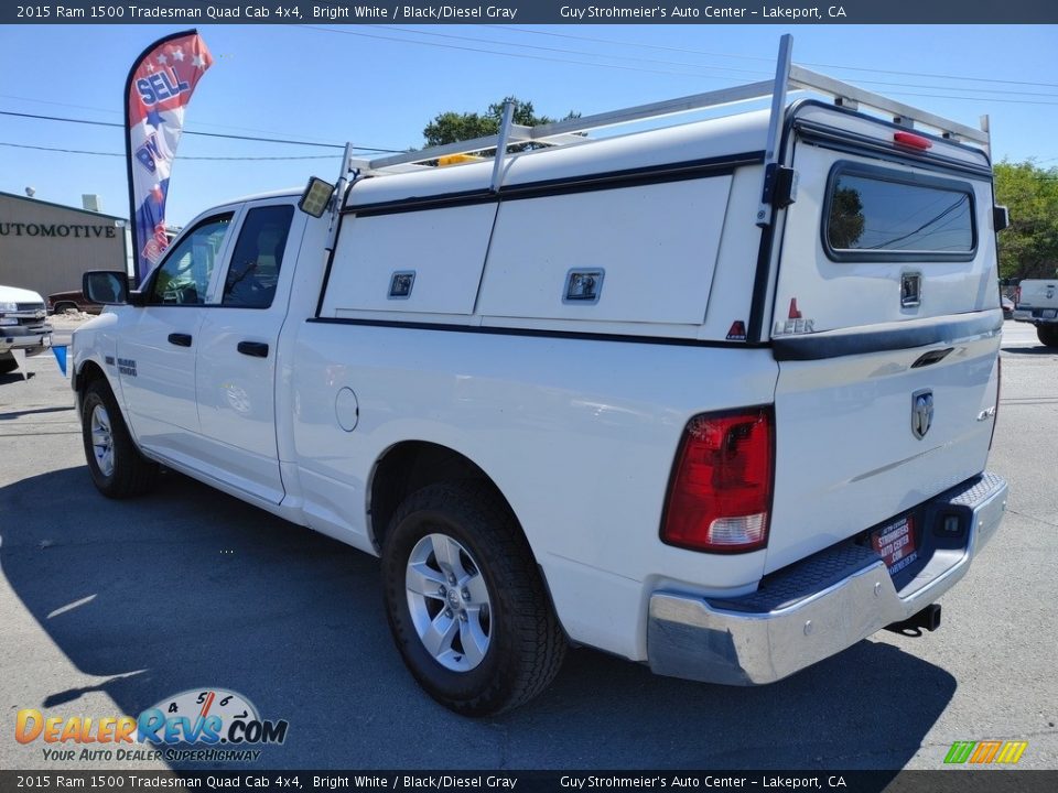 2015 Ram 1500 Tradesman Quad Cab 4x4 Bright White / Black/Diesel Gray Photo #6