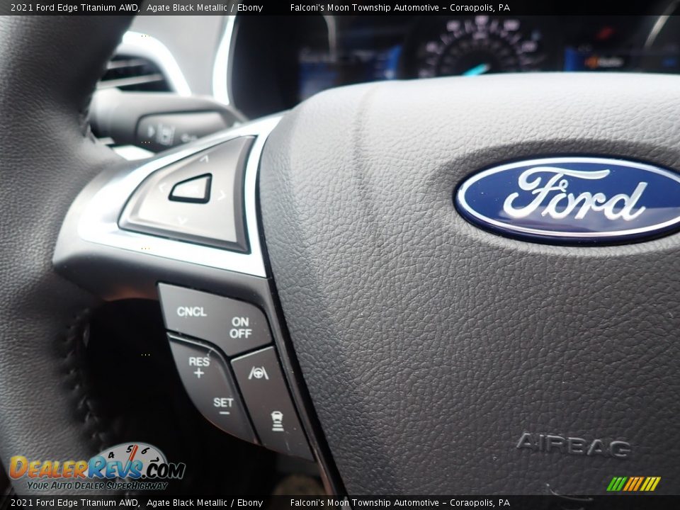 2021 Ford Edge Titanium AWD Steering Wheel Photo #21