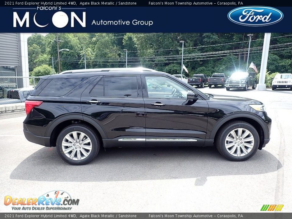 2021 Ford Explorer Hybrid Limited 4WD Agate Black Metallic / Sandstone Photo #1