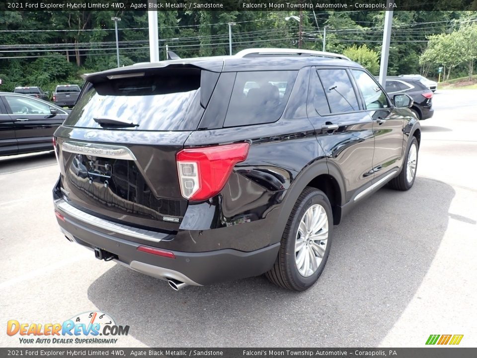 2021 Ford Explorer Hybrid Limited 4WD Agate Black Metallic / Sandstone Photo #2