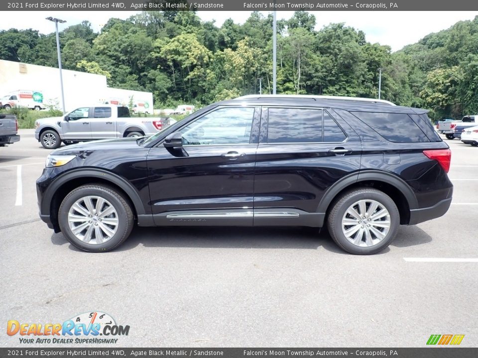 Agate Black Metallic 2021 Ford Explorer Hybrid Limited 4WD Photo #6