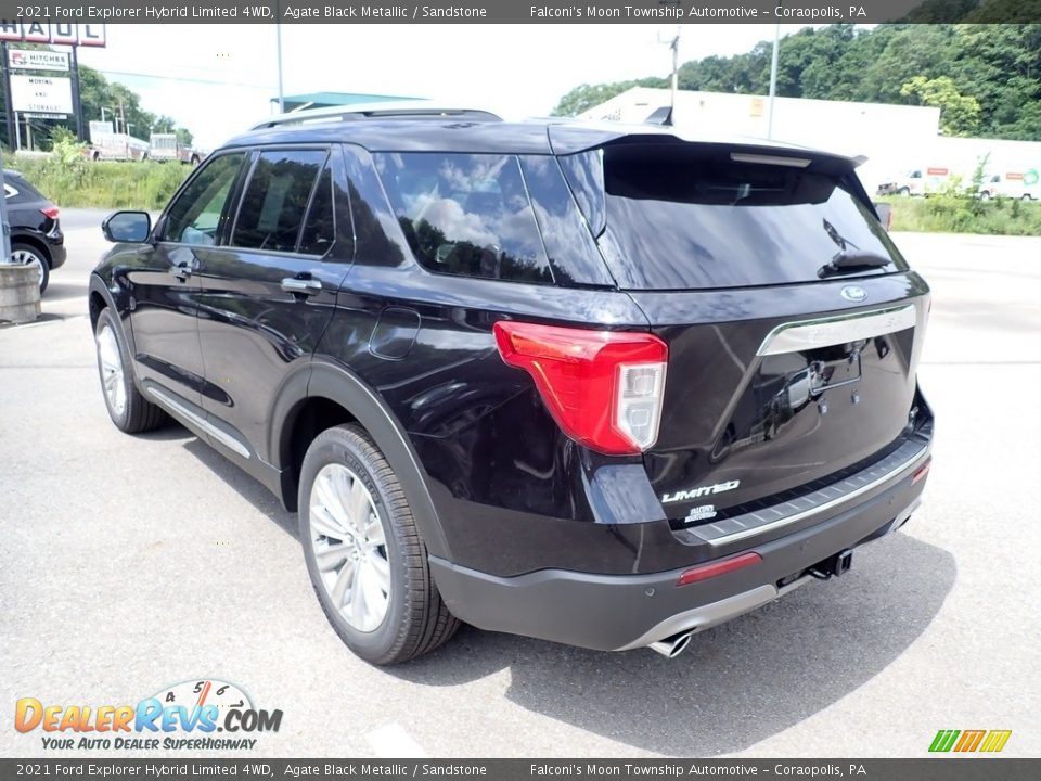 2021 Ford Explorer Hybrid Limited 4WD Agate Black Metallic / Sandstone Photo #7