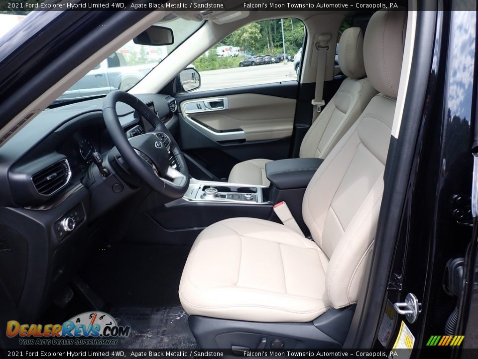 Sandstone Interior - 2021 Ford Explorer Hybrid Limited 4WD Photo #15