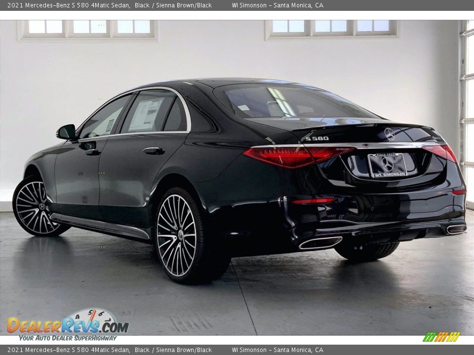 2021 Mercedes-Benz S 580 4Matic Sedan Black / Sienna Brown/Black Photo #2