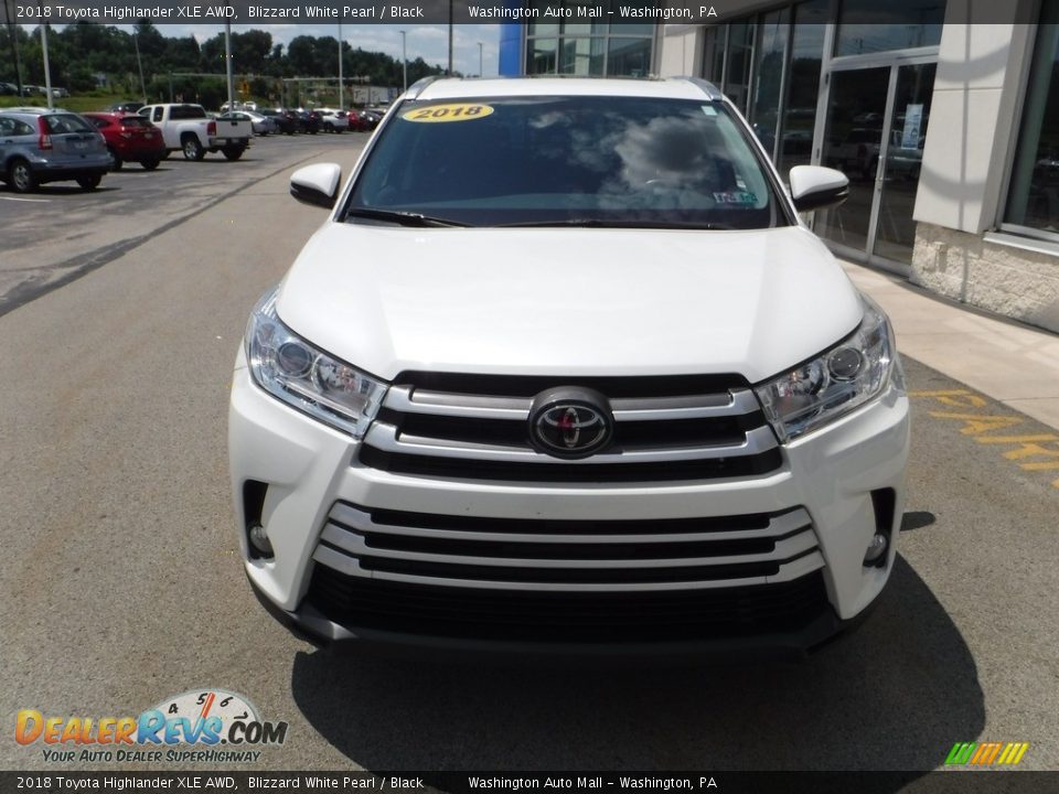 2018 Toyota Highlander XLE AWD Blizzard White Pearl / Black Photo #4