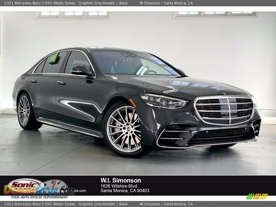 2021 Mercedes-Benz S 580 4Matic Sedan Graphite Grey Metallic / Black Photo #1