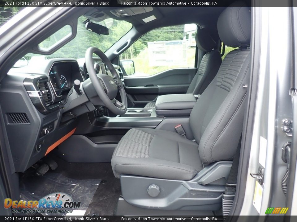 Black Interior - 2021 Ford F150 STX SuperCrew 4x4 Photo #13