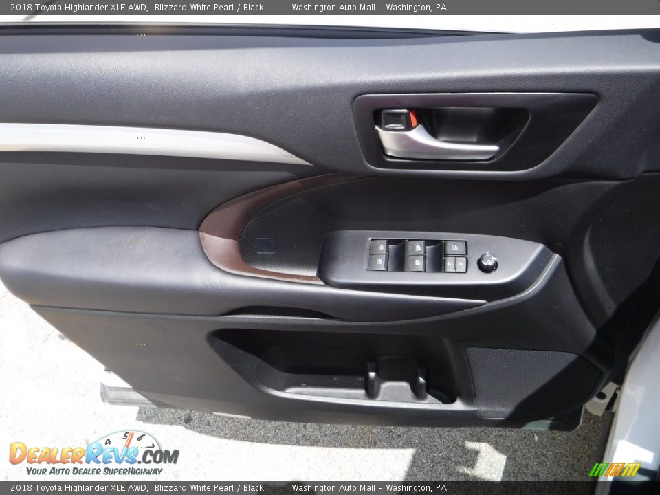2018 Toyota Highlander XLE AWD Blizzard White Pearl / Black Photo #16