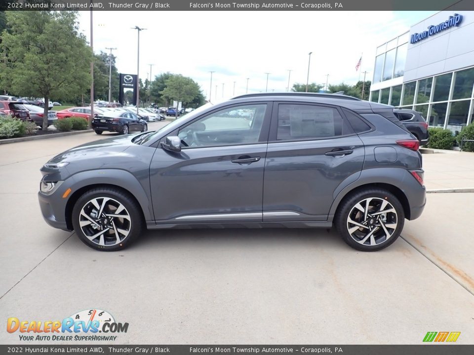 2022 Hyundai Kona Limited AWD Thunder Gray / Black Photo #6