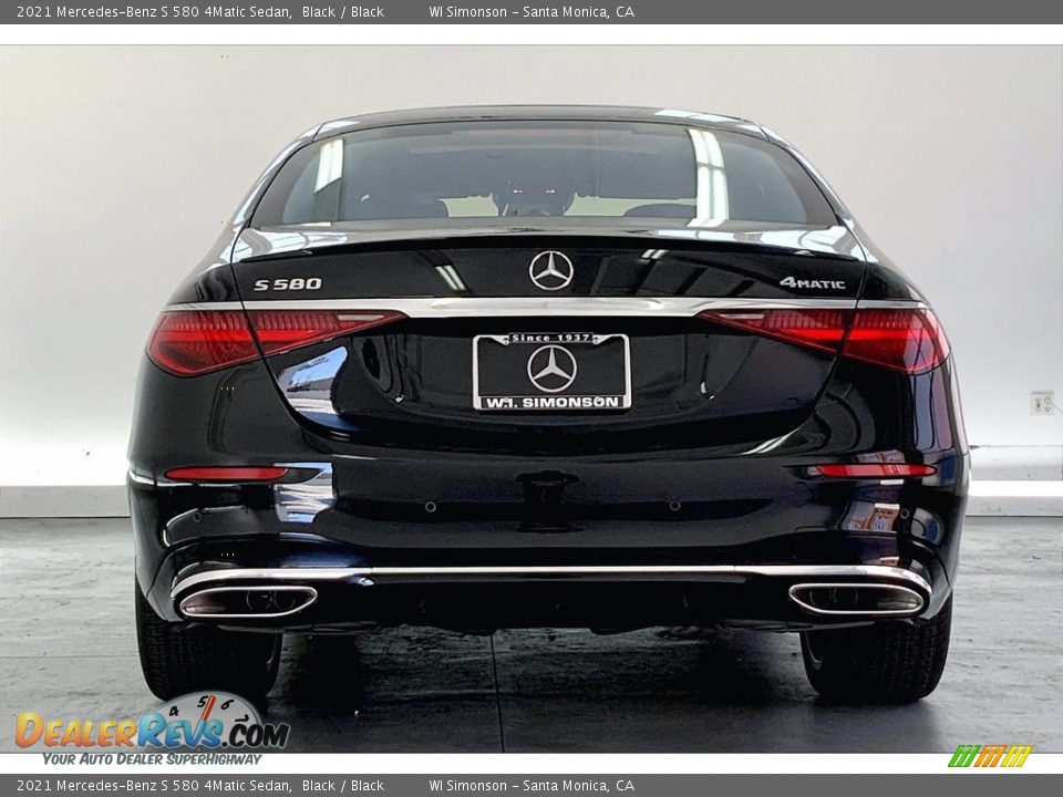 2021 Mercedes-Benz S 580 4Matic Sedan Black / Black Photo #3