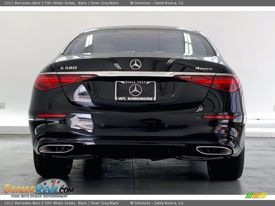 2021 Mercedes-Benz S 580 4Matic Sedan Black / Silver Grey/Black Photo #3