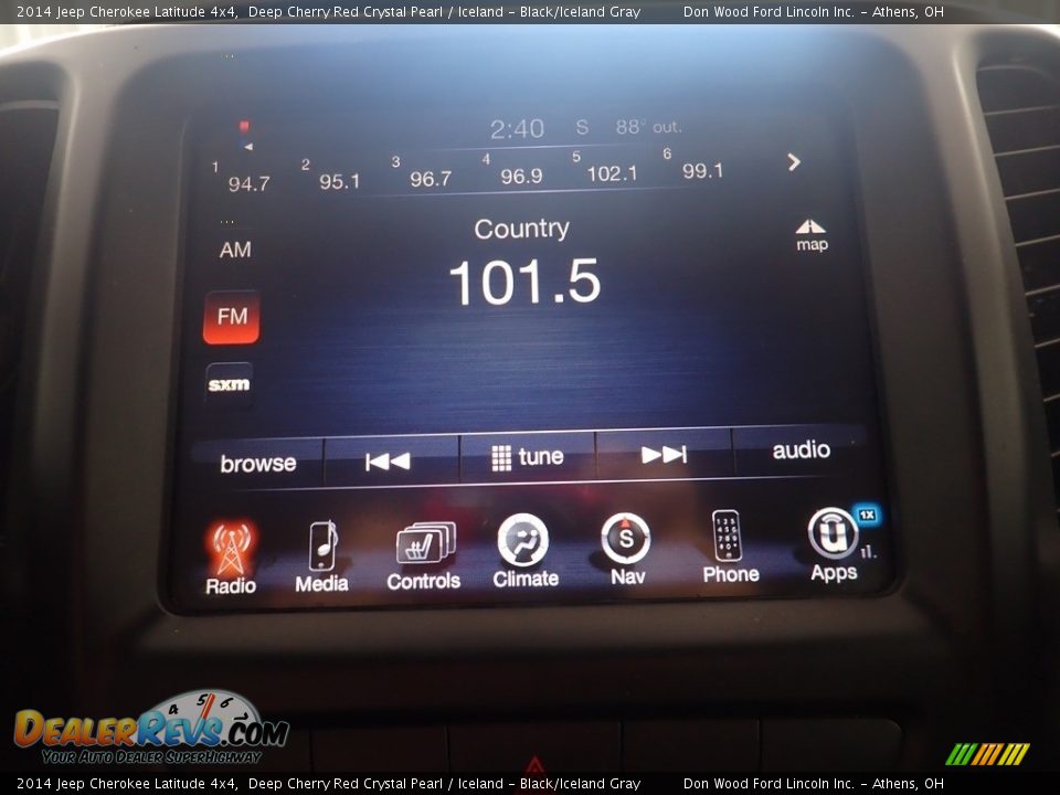 2014 Jeep Cherokee Latitude 4x4 Deep Cherry Red Crystal Pearl / Iceland - Black/Iceland Gray Photo #26