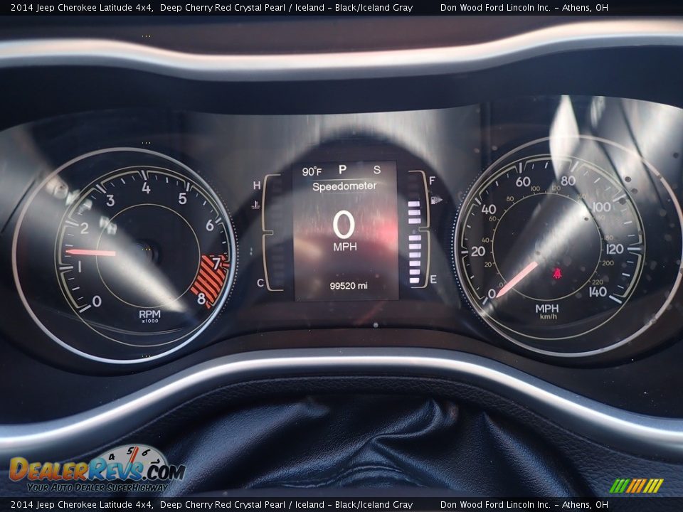 2014 Jeep Cherokee Latitude 4x4 Deep Cherry Red Crystal Pearl / Iceland - Black/Iceland Gray Photo #28