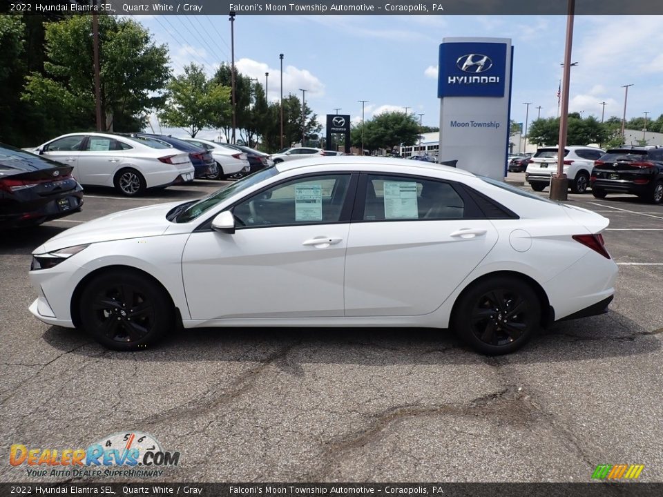 2022 Hyundai Elantra SEL Quartz White / Gray Photo #6