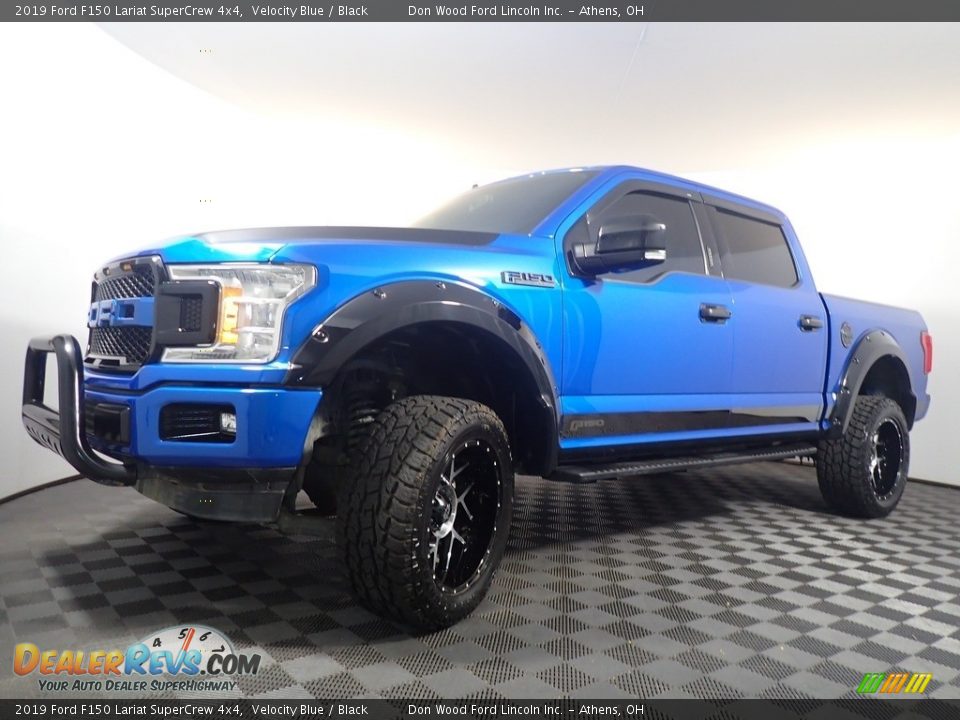 2019 Ford F150 Lariat SuperCrew 4x4 Velocity Blue / Black Photo #9