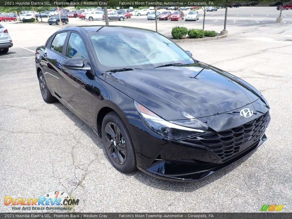 2021 Hyundai Elantra SEL Phantom Black / Medium Gray Photo #3