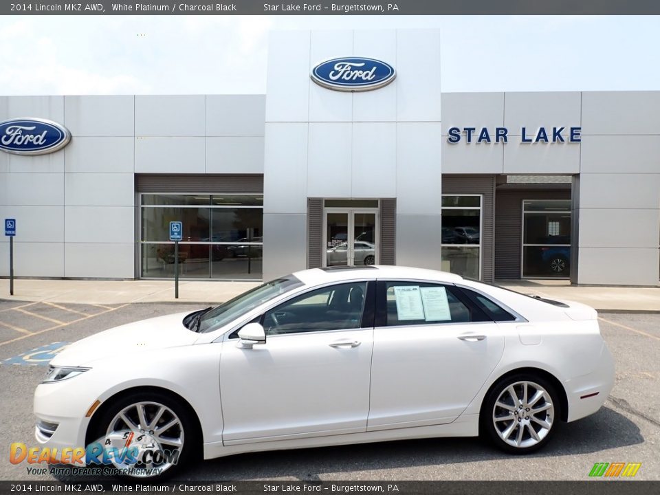 2014 Lincoln MKZ AWD White Platinum / Charcoal Black Photo #1