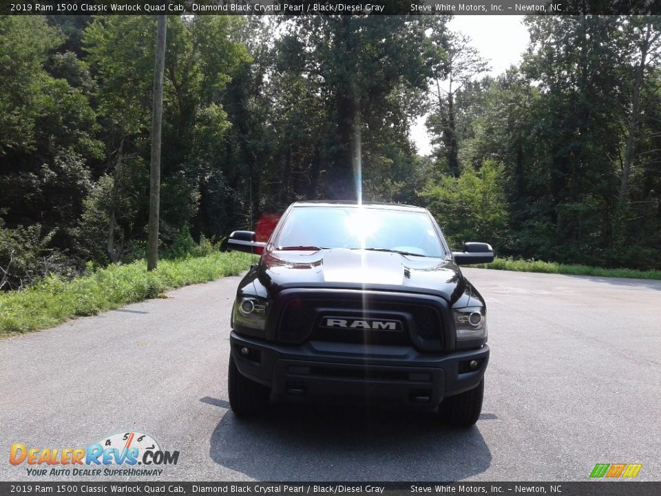 2019 Ram 1500 Classic Warlock Quad Cab Diamond Black Crystal Pearl / Black/Diesel Gray Photo #3