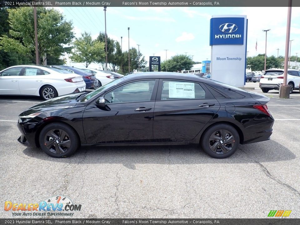 2021 Hyundai Elantra SEL Phantom Black / Medium Gray Photo #6