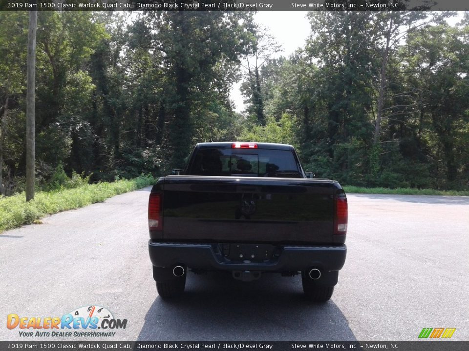 2019 Ram 1500 Classic Warlock Quad Cab Diamond Black Crystal Pearl / Black/Diesel Gray Photo #7