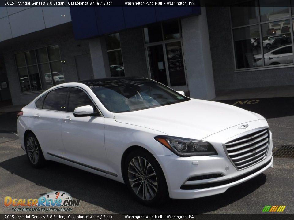 2015 Hyundai Genesis 3.8 Sedan Casablanca White / Black Photo #1