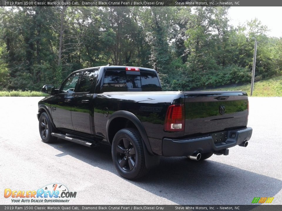 2019 Ram 1500 Classic Warlock Quad Cab Diamond Black Crystal Pearl / Black/Diesel Gray Photo #9