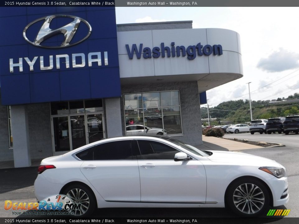 2015 Hyundai Genesis 3.8 Sedan Casablanca White / Black Photo #2