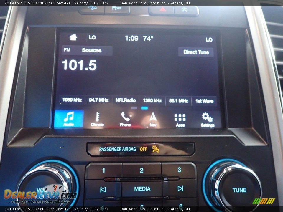 2019 Ford F150 Lariat SuperCrew 4x4 Velocity Blue / Black Photo #27