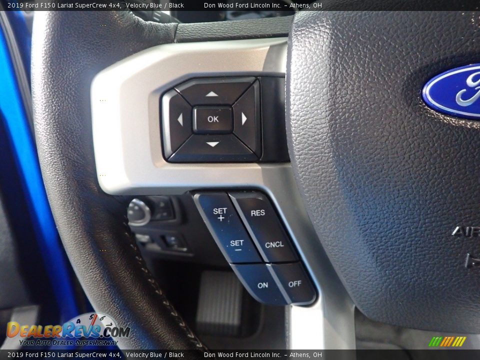 2019 Ford F150 Lariat SuperCrew 4x4 Velocity Blue / Black Photo #30