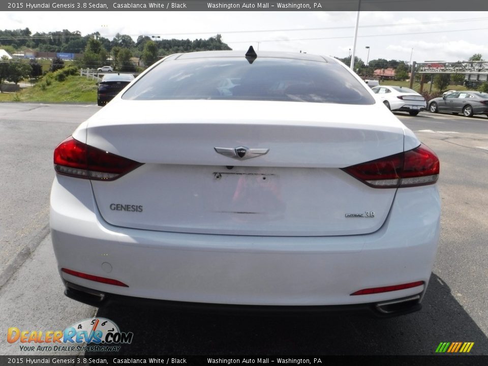 2015 Hyundai Genesis 3.8 Sedan Casablanca White / Black Photo #6