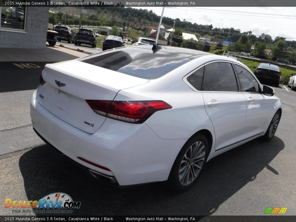 2015 Hyundai Genesis 3.8 Sedan Casablanca White / Black Photo #7