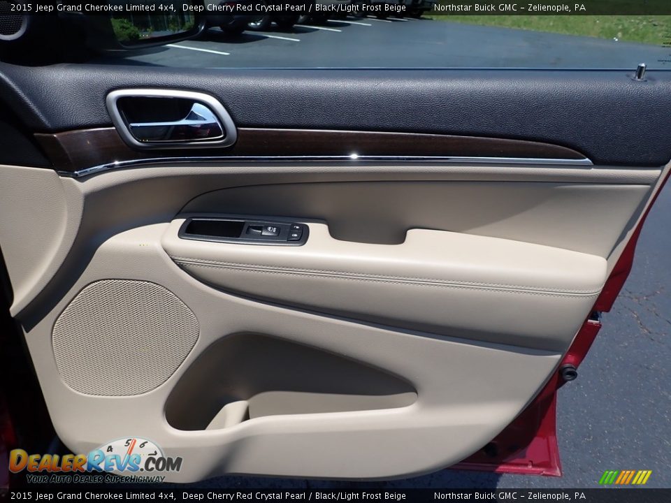 2015 Jeep Grand Cherokee Limited 4x4 Deep Cherry Red Crystal Pearl / Black/Light Frost Beige Photo #6
