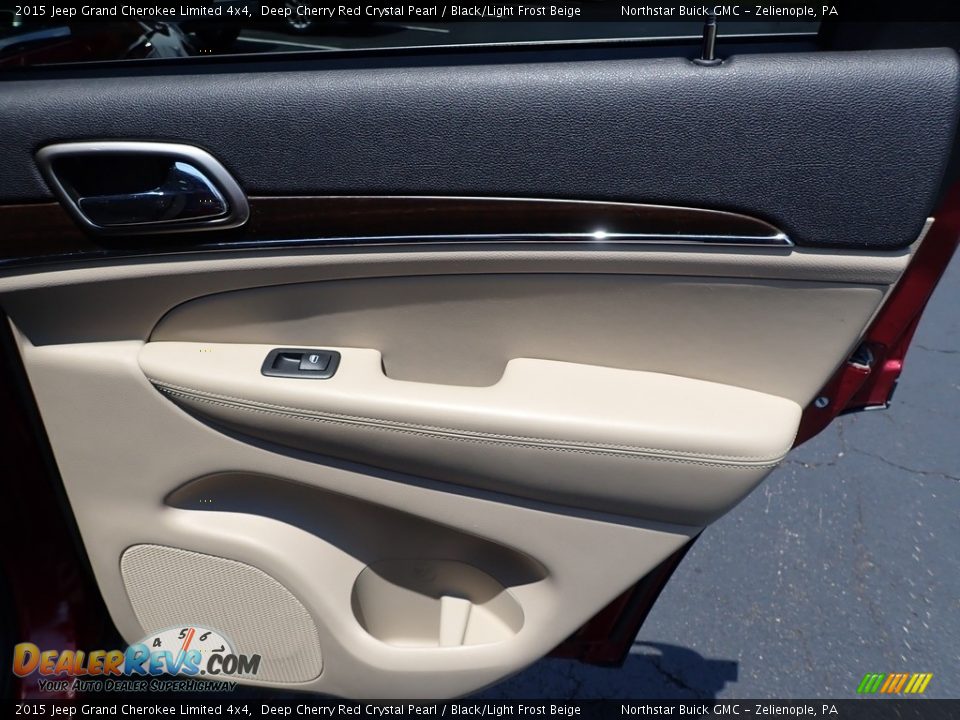 2015 Jeep Grand Cherokee Limited 4x4 Deep Cherry Red Crystal Pearl / Black/Light Frost Beige Photo #7