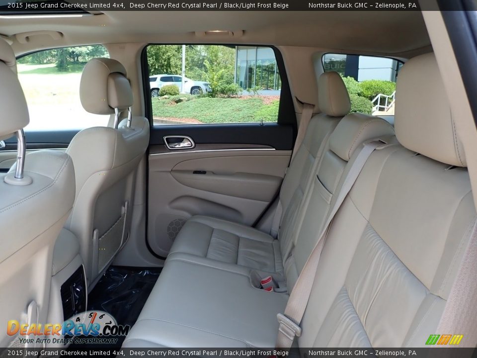 2015 Jeep Grand Cherokee Limited 4x4 Deep Cherry Red Crystal Pearl / Black/Light Frost Beige Photo #17