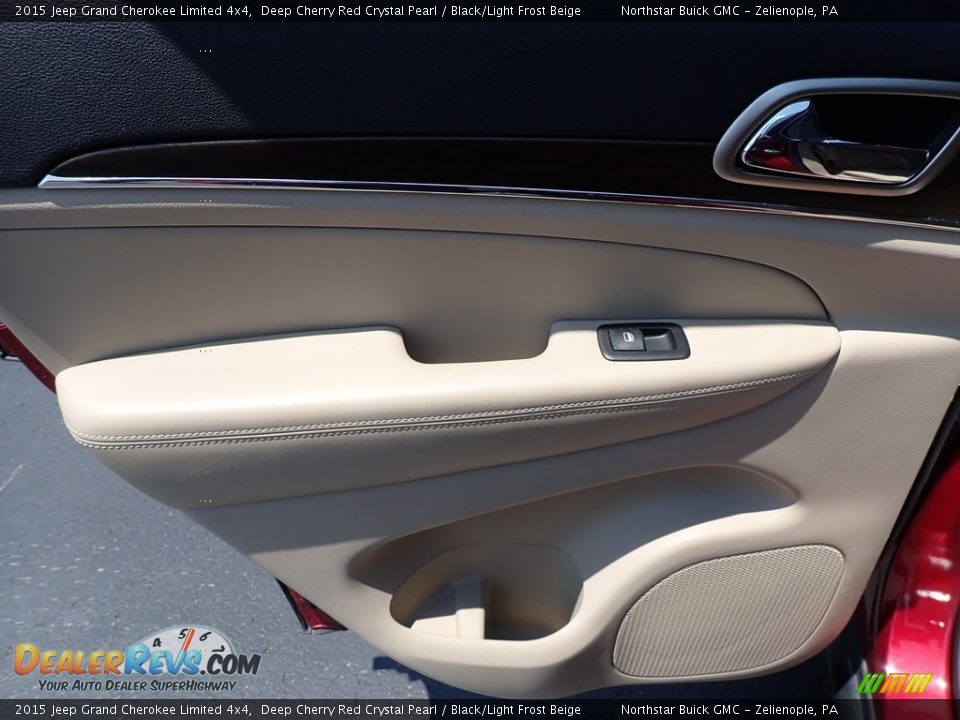2015 Jeep Grand Cherokee Limited 4x4 Deep Cherry Red Crystal Pearl / Black/Light Frost Beige Photo #19