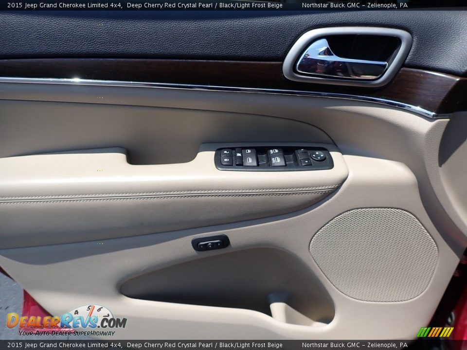 2015 Jeep Grand Cherokee Limited 4x4 Deep Cherry Red Crystal Pearl / Black/Light Frost Beige Photo #20