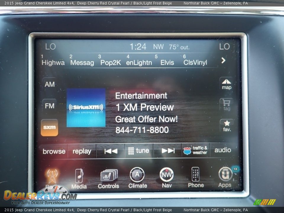 2015 Jeep Grand Cherokee Limited 4x4 Deep Cherry Red Crystal Pearl / Black/Light Frost Beige Photo #23