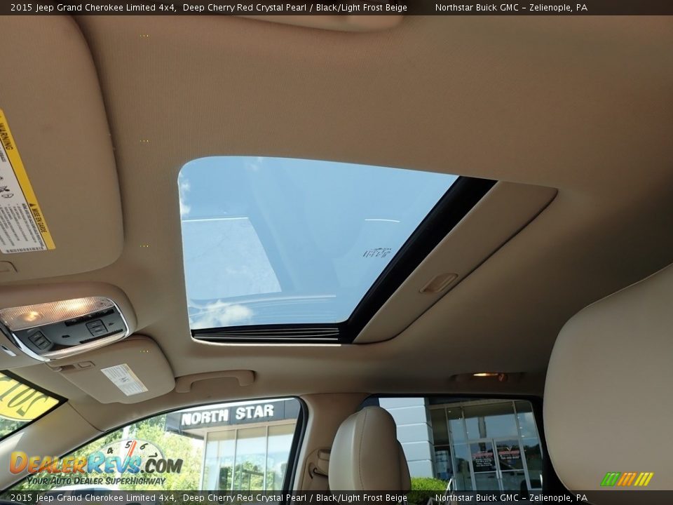 2015 Jeep Grand Cherokee Limited 4x4 Deep Cherry Red Crystal Pearl / Black/Light Frost Beige Photo #25