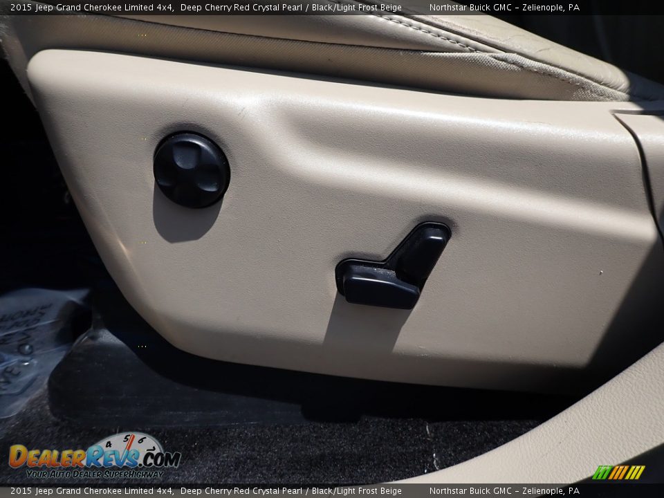 2015 Jeep Grand Cherokee Limited 4x4 Deep Cherry Red Crystal Pearl / Black/Light Frost Beige Photo #26
