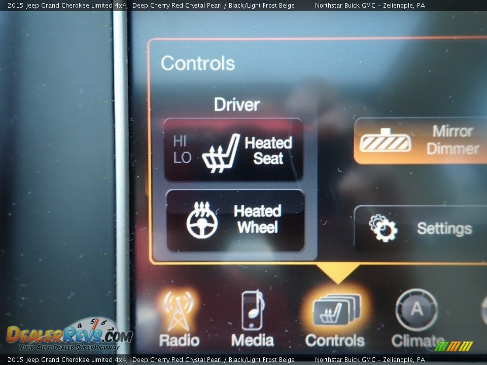 2015 Jeep Grand Cherokee Limited 4x4 Deep Cherry Red Crystal Pearl / Black/Light Frost Beige Photo #28