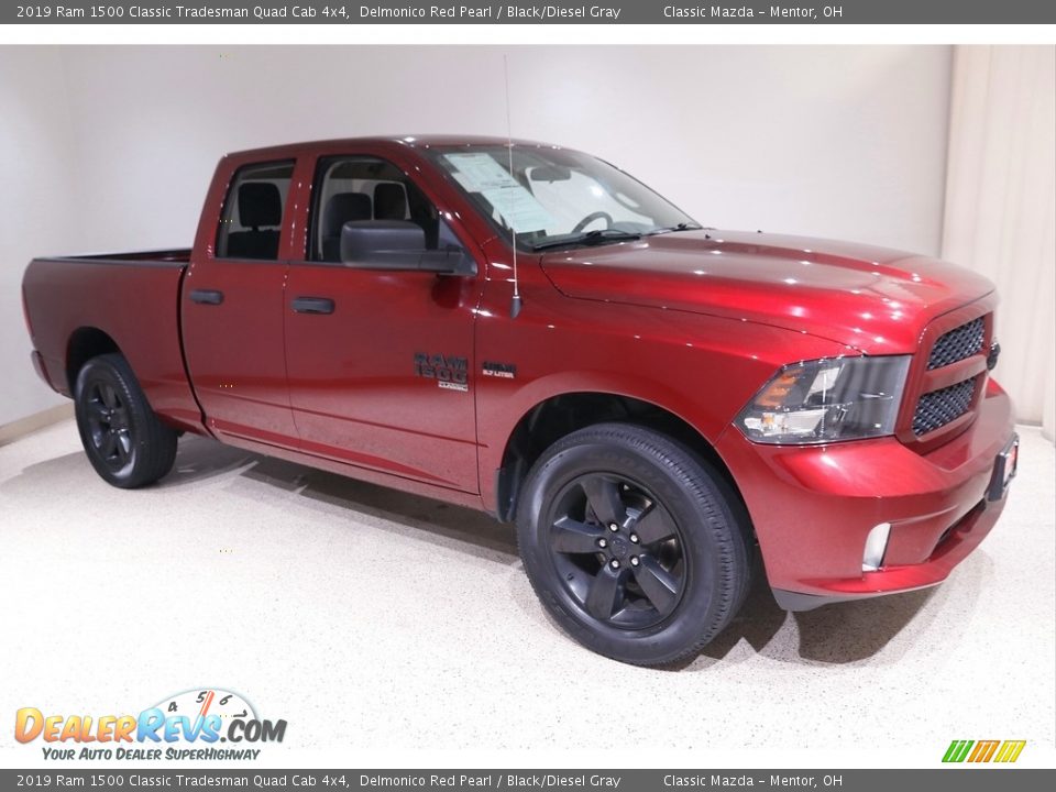 2019 Ram 1500 Classic Tradesman Quad Cab 4x4 Delmonico Red Pearl / Black/Diesel Gray Photo #1